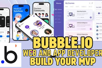 bubble io developer saas web apps landing pages  startups mvp no code website
