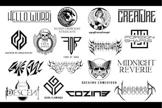 design band, dj, edm and music logo