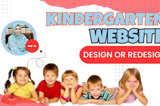 design kindergarten, childcare, daycare, and preschool website