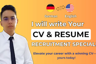 create your english or german CV lebenslauf resume