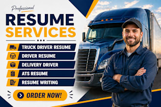 write ats car driver, truck driver, cargo driver resume, cover letter, linkedin