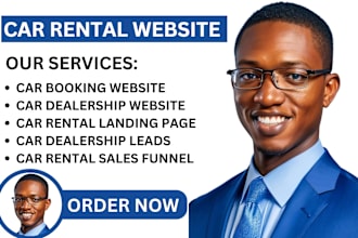 design car rental website car dealership website car booking website car rental