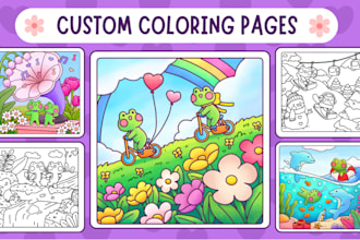 draw bold and easy coloring book pages for kids and adults