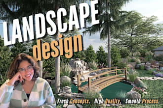 design creative 3d landscape, hardscape renders for your garden, patio, backyard