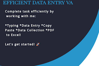 do data entry ms word ms excel google sheet doc PDF conversion data collection