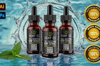 do cbd label design, bottle label design and supplement label