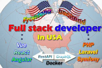 be full stack dev with php, laravel, nuxt, vue, react, angular, node, tailwind