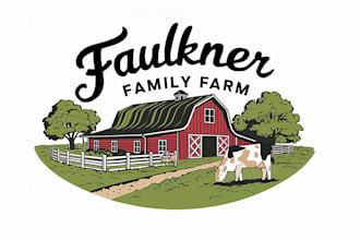 do luxury family farm logo design for your brand
