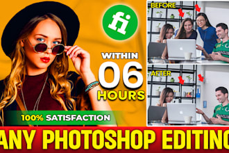 do realistic photoshop editing, remove or add object from image within 6 hrs