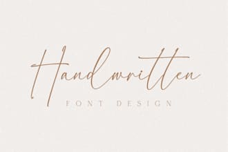 design a modern handwritten font