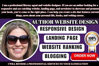 build a responsive and communicative author website,ebook website,landing page