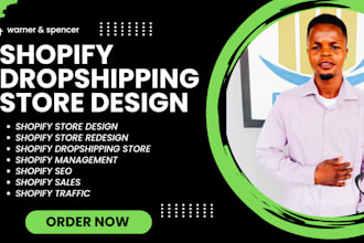 set up shopify store shopify website ecommerce store and dropshipping store