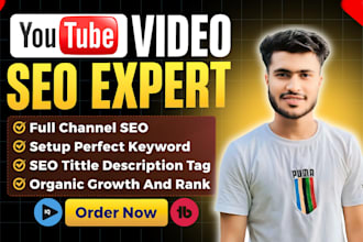 be your best youtube video SEO expert for ranking and views