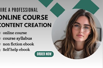 dev online course content, virtual course, ebook curriculum creation, ppt design