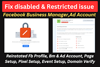fix or create fresh facebook business manager and ads account
