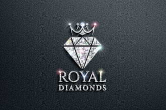 design or convert your logo into luxury 3d diamond, chrome or gold style