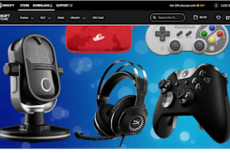 design gaming accessories shopify store gaming accessories, video games website