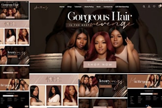 hair extension shopify store wix hair extension wig beauty website dropshipping