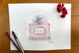 paint a watercolor of your product for publicity