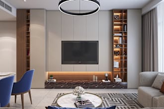 do impressive 3d room interior design, gaming room, living room, home office