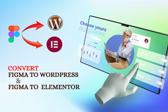 convert figma to wordpress or figma to elementor, divi