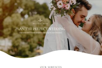 design responsive wedding and invitation website  photography website