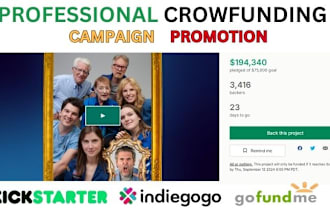 create successful indiegogo, gofundme, kickstarter crowdfunding campaigns
