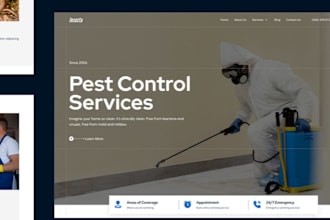design pest control cleaning, handyman fumigation website pest control website