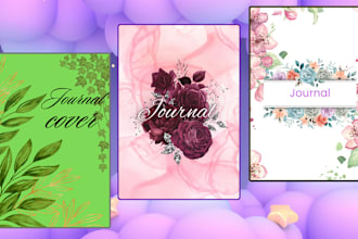 design journal cover,kindle book cover,kdp journal cover,planner cover