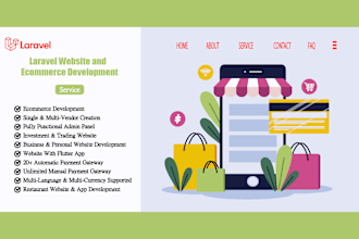 laravel website and ecommerce development