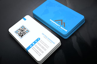 do luxury minimalist modern business card and logo design with qr code