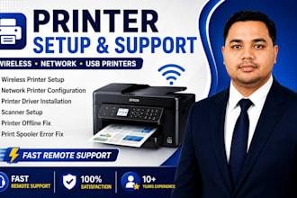 fix printer problems and install printers remotely