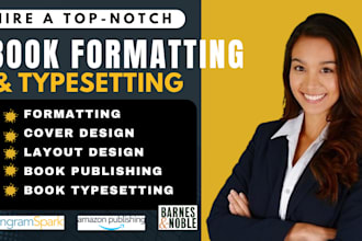 do professional book formatting, manuscript typesetting for fiction, nonfiction
