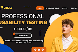 review website testing and user testing for usability UI UX