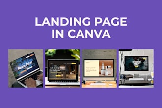 design elegant minimalist landing page in canva for your business
