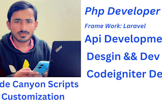 and develop any custom php, codeigniter, laravel website