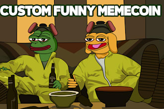 draw custom meme coin ilustration for website, project, social media in 24 hours