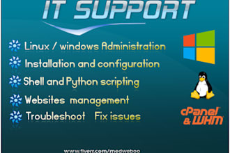 install, configure and fix issues on your vps or hosting