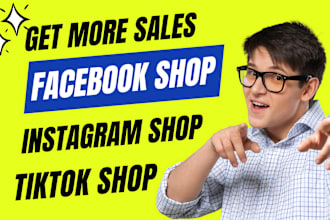 set up facebook shop, product listing on instagram shop, set up tiktok shop