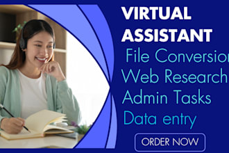be your virtual assistant for your all types of admin tasks
