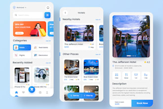 do stunning mobile app design, mobile app ui ux design, app ui design with figma