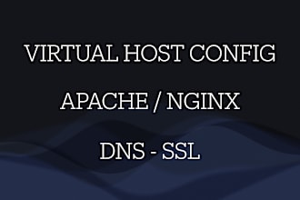 help you to configure your virtual host on apache or nginx, dns, ssl certificat