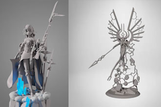 sculpt detailed 3d miniatures and characters for 3d printing