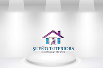 design a timeless minimal interiors logo with new concept