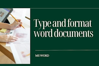 format, design, edit, create and fix microsoft ms word document