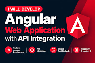 develop a angular web application with API integration