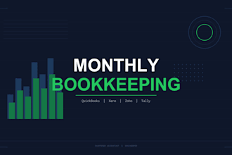 do monthly bookkeeping in quickbooks, xero, or zoho books