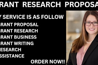 write and research grant opportunities and pursue a strong grant proposal