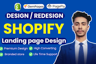 design or redesign high converting shopify landing page and shopify store