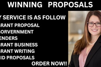 write professional government contract proposal bid for you to get it awarded